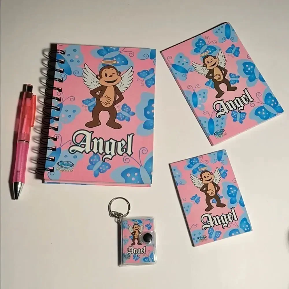 Claire’s 5 Pc Journal Keychain Angel Monkey Set